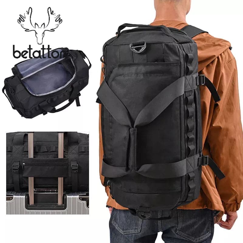 Fitness Gym Bag for Men Travel Handbag Backpack Large Capacity Nylon Trip Carry-on Crossbody Weekender Dry Wet Sports Bags - Betatton - 