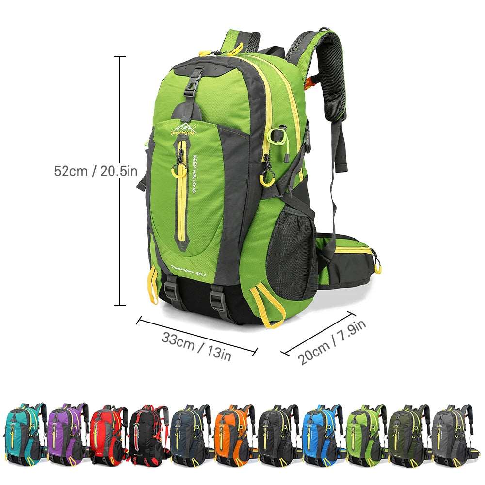 40L Durable Backpack for Travel and Hiking – Water Resistant with Multi-Storage Options - Betatton - 
