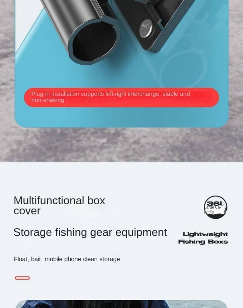 Compact 36L Multi-Functional Fishing Box with Adjustable Legs & Essential Accessories – Perfect for All Fishing Enthusiasts! - Betatton - 