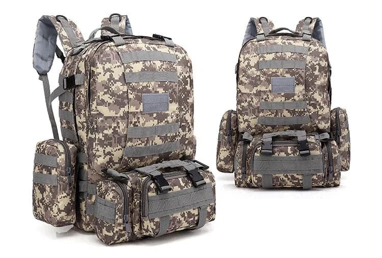 Durable 55L Tactical Backpack - Military Grade, Water-Resistant for Outdoor Adventures - Betatton - 