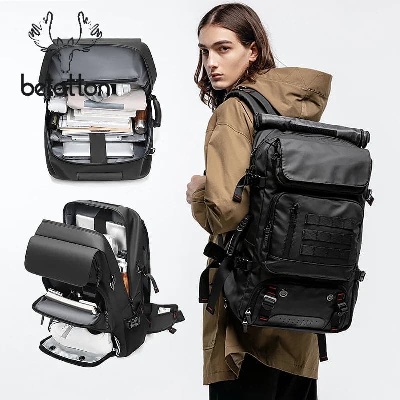 Men's 50L Hiking and Trekking Backpack - Waterproof with Laptop Compartment, Ideal for Business and Outdoor Activities - Betatton - 