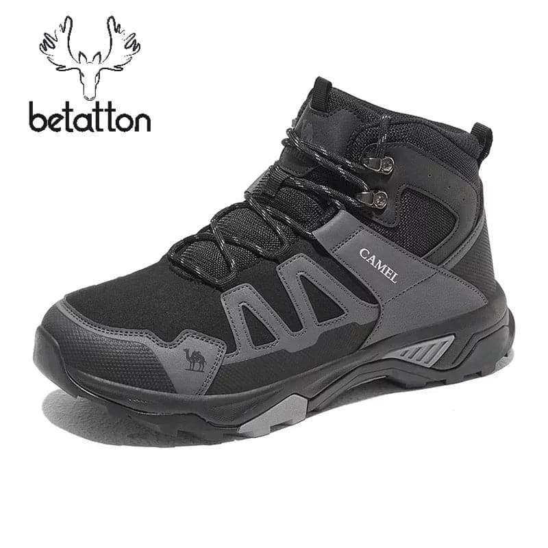 Outdoor Hiking Shoes Waterproof High-top Climbing Boots Non-slip Wear-resistant Trekking Shoes for Men 2023 Winter - Betatton - 