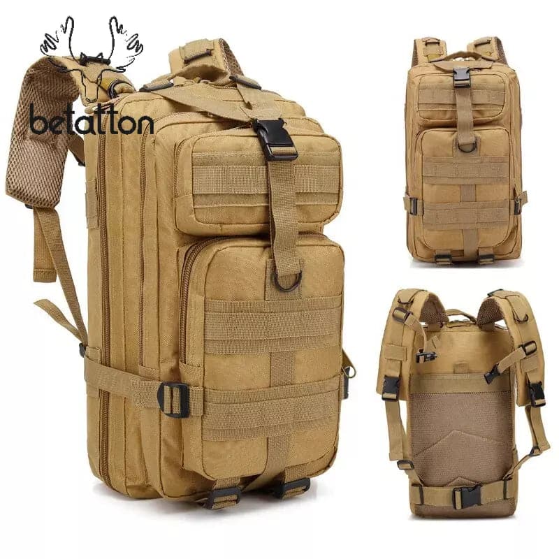 Military Tactical Backpack for Travel, Sports, Camouflage Bag: Ideal for Outdoor Climbing, Hunting, Fishing, and Hiking (3P Pack) - Betatton - 
