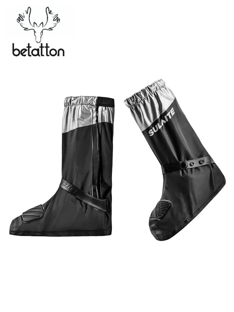 Motorcycle Rain Boots Cover-Reflective Waterproof Shoe Protector for Bikers - Betatton - 