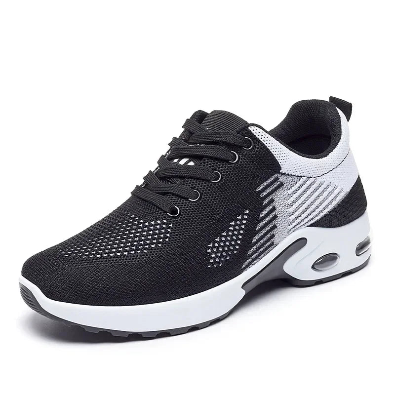 Breathable Lace-up Women's Running Shoes, Air Cushion Lightweight Mesh Athletic Sneakers - Betatton - running shoes