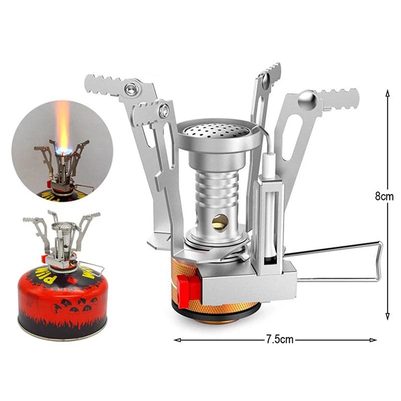 Ultra-Light Aluminum Camping Stove: Portable, High-Efficiency, Piezoelectric Ignition for Outdoor Use - Betatton - 