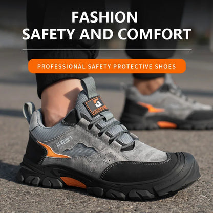 Fashion Men's Steel Toe Safety Shoes, Indestructible - Betatton - safety shoes