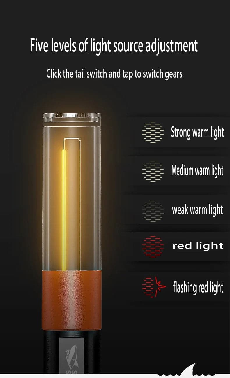 Ultra-Light Magnetic LED Camping Lantern - USB Rechargeable with Multiple Light Modes - Betatton - 