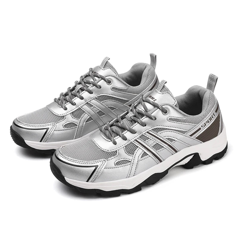 Men's Leather Trekking Sneakers - Betatton - hiking shoes