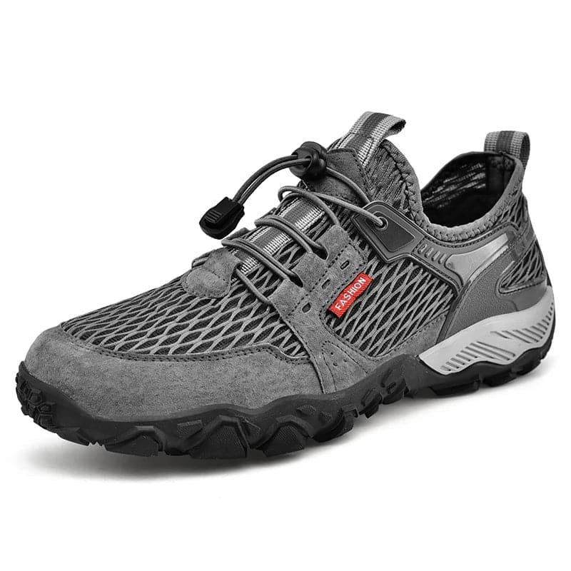 Men Soft Hiking Shoes Summer Breathable Mesh Sneakers Light Black Hike Footwear Walking Shoes Outdoor Shoes Climbing Shoes Male - Betatton - 