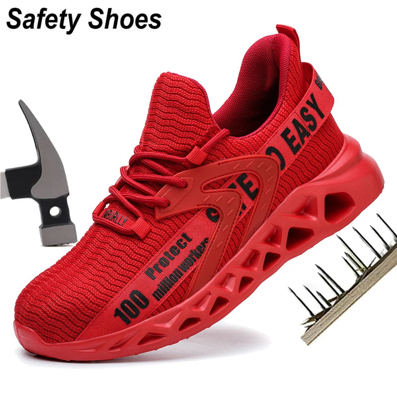 Men's Lightweight Steel Toe Safety Shoes, Breathable - Betatton - safety shoes