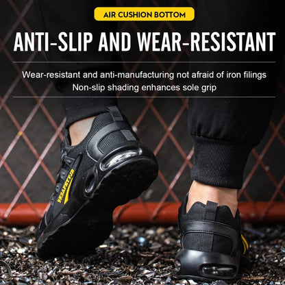 Men's Rotating Button Steel Toe Shoes, Indestructible, Puncture-Proof - Betatton - safety shoes