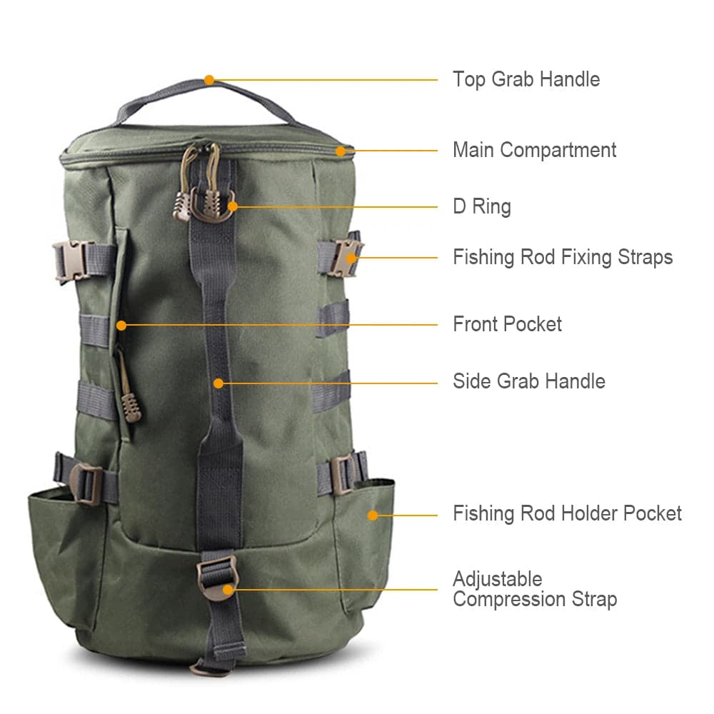 Versatile Large-Capacity Fishing Backpack for All Your Angling Adventures - Betatton - 