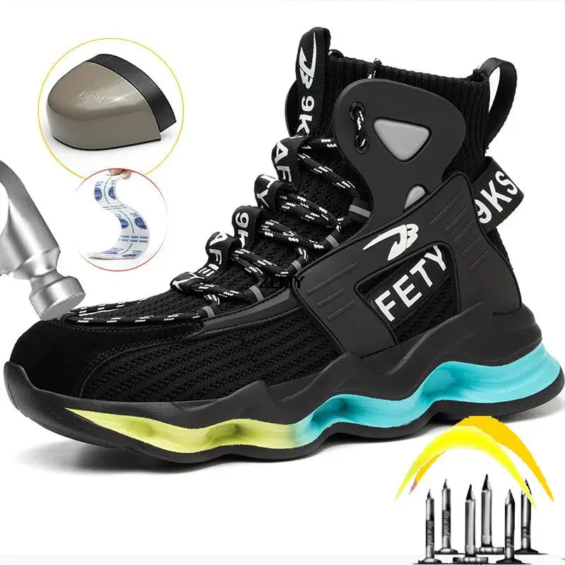 Men's Lightweight Steel Toe Safety Shoes, Puncture-Proof - Betatton - safety shoes