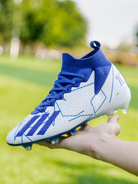 White and blue spikes