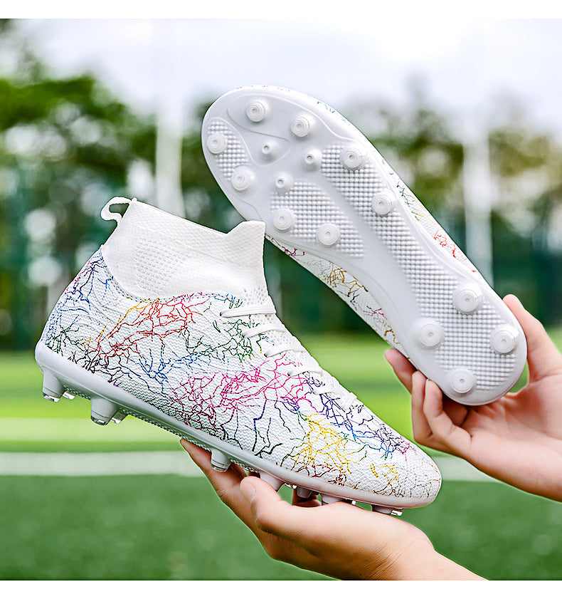 Camouflage High-Top Soccer Cleats for Kids, Factory Direct - Betatton - football shoes