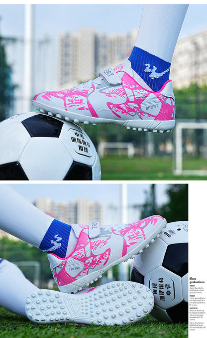 Girls' Soccer Shoes, Magic Tape, TF Studs, Training - Betatton - football shoes