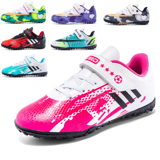 New Kids' Soccer Shoes, TF Studs, Magic Tape, Training - Betatton - football shoes