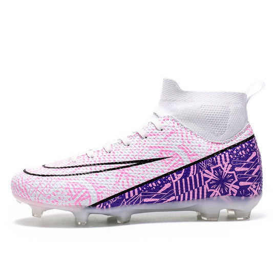 Pink High-Top Soccer Cleats for Girls, Training - Betatton - football shoes