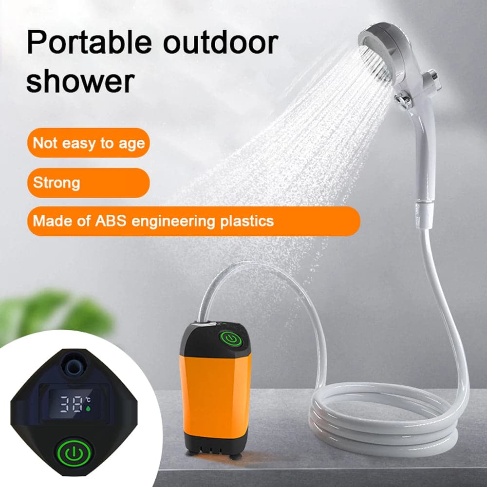 Lixada Portable Electric Outdoor Shower - Waterproof, Digital Display for Camping & Hiking (100 characters) - Betatton - 