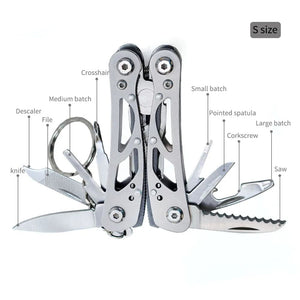 Compact 14-in-1 Camping Multitool - Stainless Steel Emergency Survival Gear with Pliers, Knife & More - Betatton - 