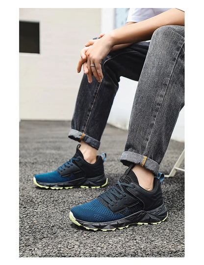 Men's Lace-Up Running and Tennis Shoes, Supportive Sports Sneakers - Betatton - running shoes