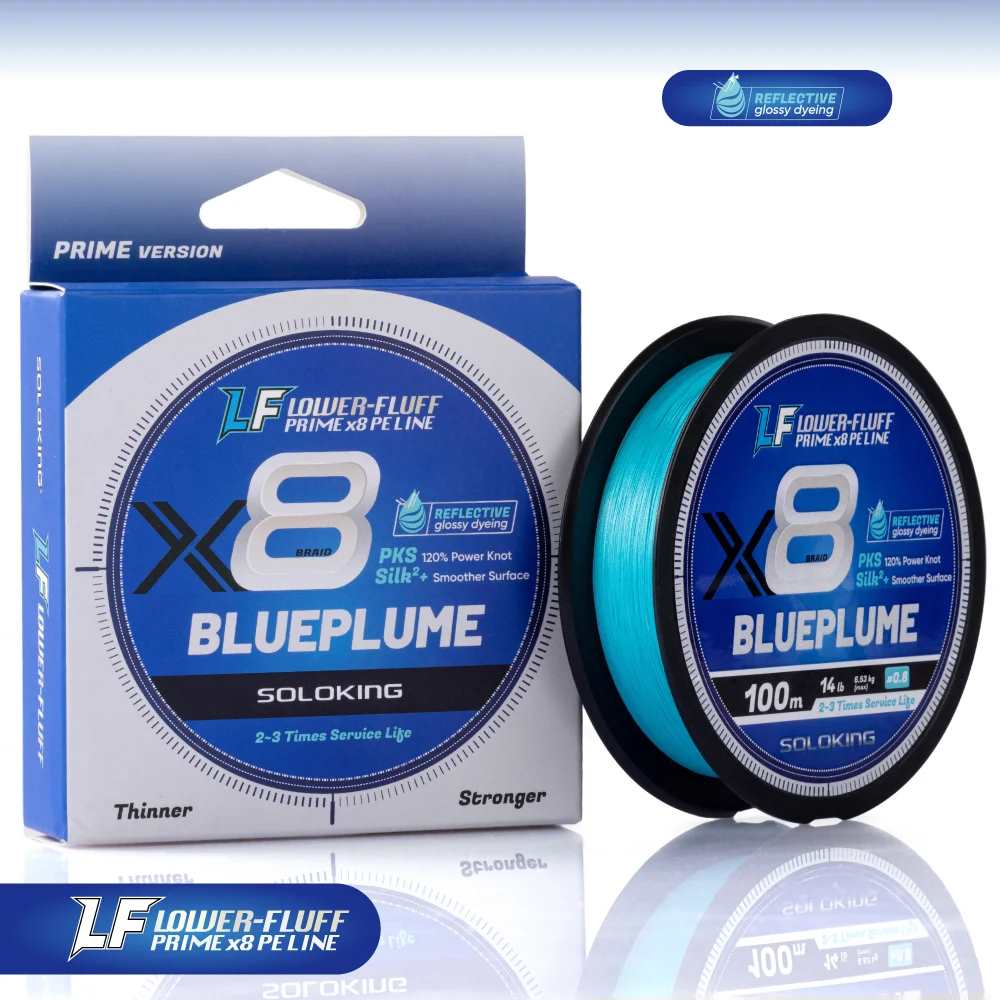 Blueplume & MicroVirid X8 Braided Fishing Line: Smooth, Durable, Multi-Length - Betatton - 