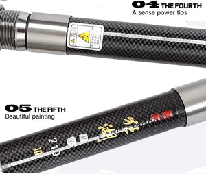 Portable Carbon Fiber Telescopic Fishing Rod | Multi-Length Spin Pole for Travel Pesca - Betatton - 