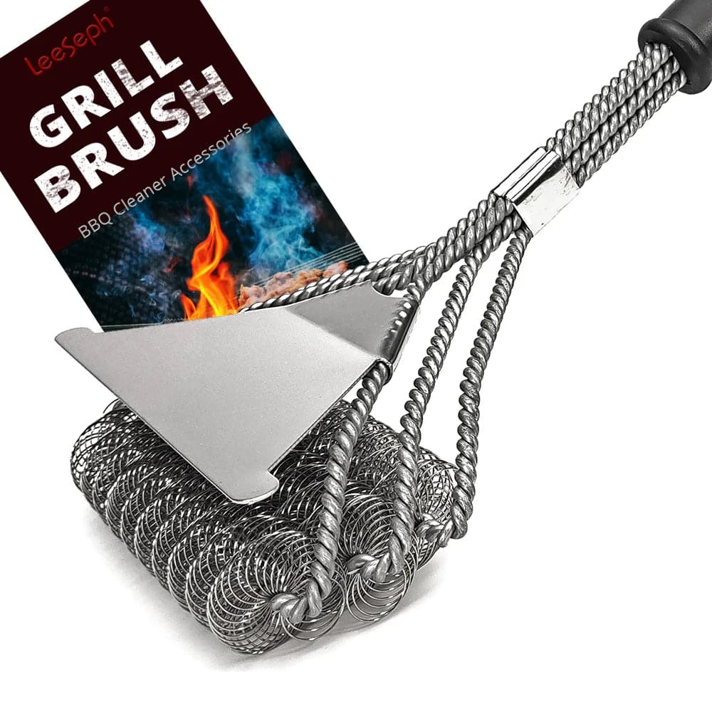 Safe Grill Brush - Bristle Free, Rust Resistant, Ideal for All Grill Types, With Wide Scraper - Betatton - 