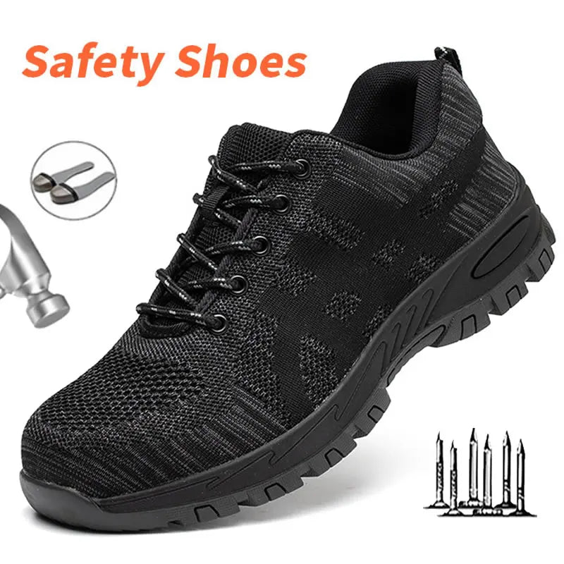 Men's Fashion Steel Toe Safety Shoes, Indestructible - Betatton - safety shoes