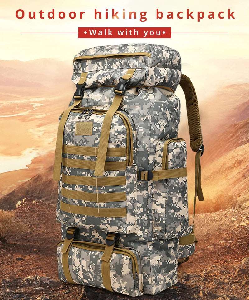 55-60L Camouflage Backpack: Waterproof Military-Grade Gear for Outdoor Adventures - Betatton - 