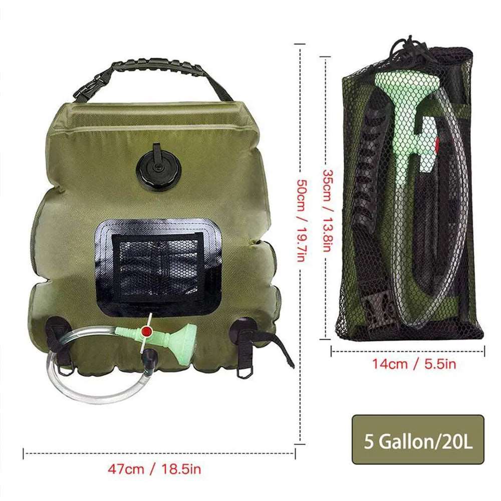 Eco-Friendly Solar Shower Bag 20L - Quick Heating & High Capacity - Betatton - 