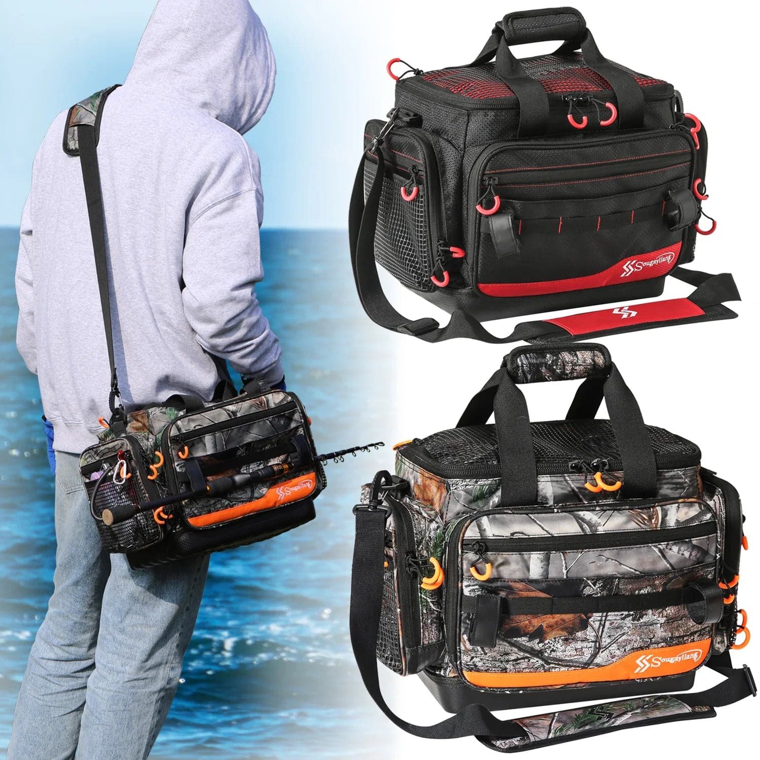 Large Capacity Waterproof Fishing Tackle Bag - Durable, Multi-Purpose Storage - Betatton - 