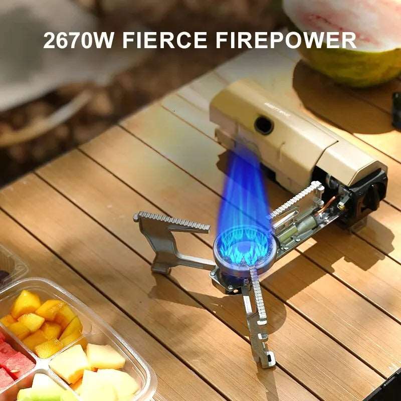 2670W High-Efficiency Camping Gas Stove: Portable, Foldable, and Durable for Outdoor Adventures - Betatton - 