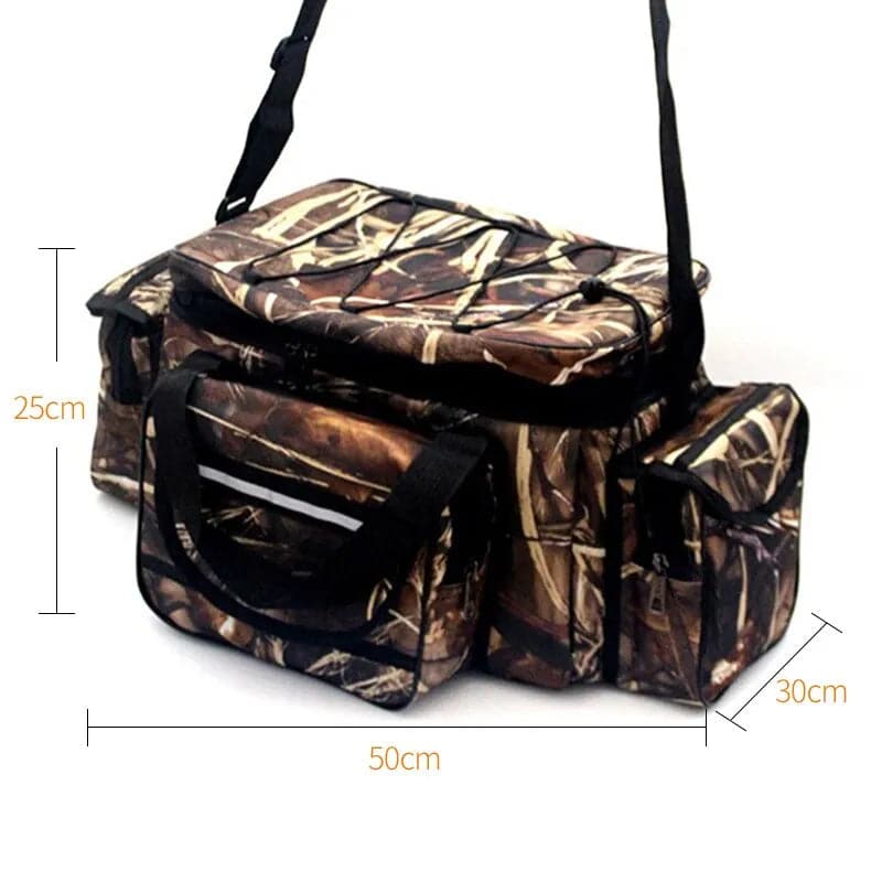 Waterproof Fishing Bag with Nylon Large Capacity: Multi-Purpose Two-Layer Outdoor Shoulder Tackle Bag - Betatton - 