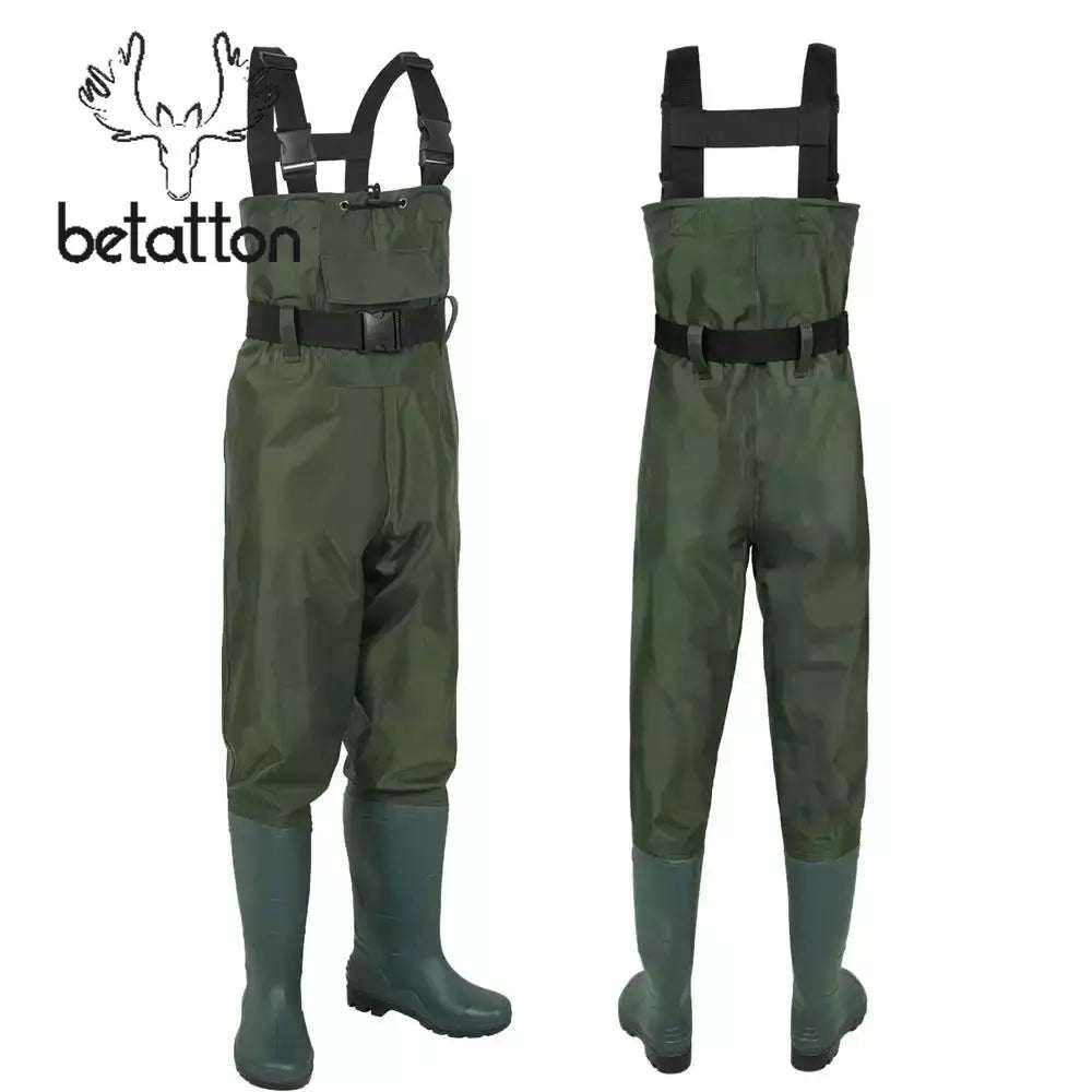 Waterproof Fishing Jumpsuit Nylon One-piece Trousers Fishing Waders Hunting Suit With Boots Fly Fishing Clothes Overalls - Betatton - 