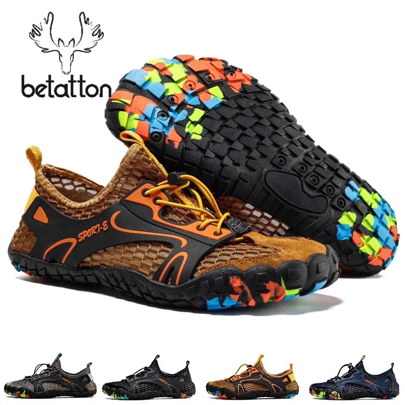 Hiking Shoes for Men Summer Breathable Waterproof Men's Trekking Shoes Non-Slip Mountain Climbing Shoes Water Shoes Man - Betatton - 