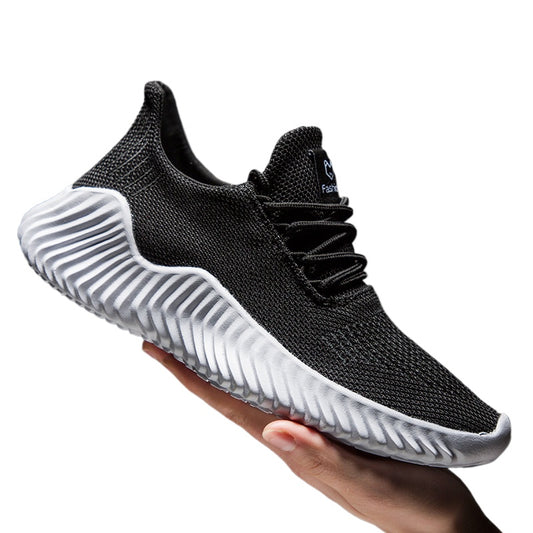 Men's White Walking and Running Shoes, Casual Sneakers for Men, Plus Size Available - Betatton - running shoes