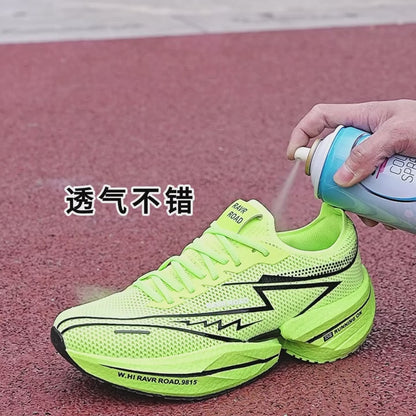 Zapatillas para correr Carbon Plate Marathon para hombre, zapatillas antideslizantes que absorben los golpes