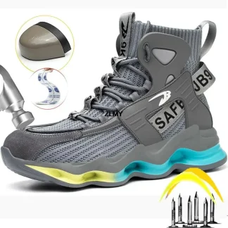 Men’s Lightweight Steel Toe Safety Shoes, Puncture-Proof